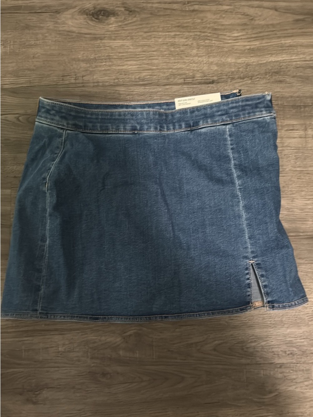 American Eagle Outfitters Blue Denim Mini Skirt with Side Slit
